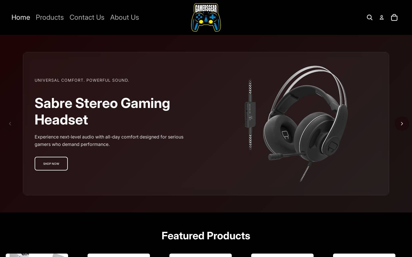 gamersgear.us homepage screenshot