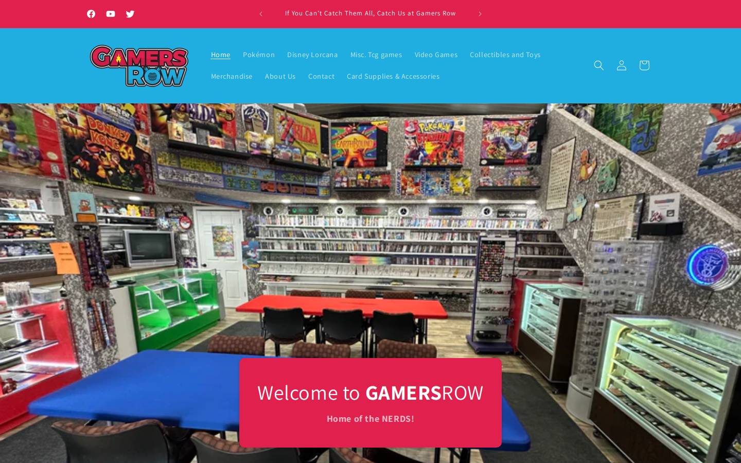 gamersrowmn.com homepage screenshot
