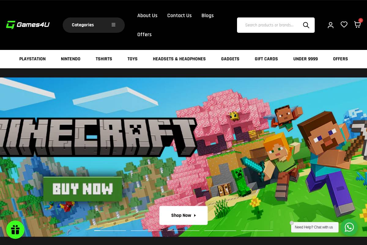 Games4u Pakistan homepage screenshot