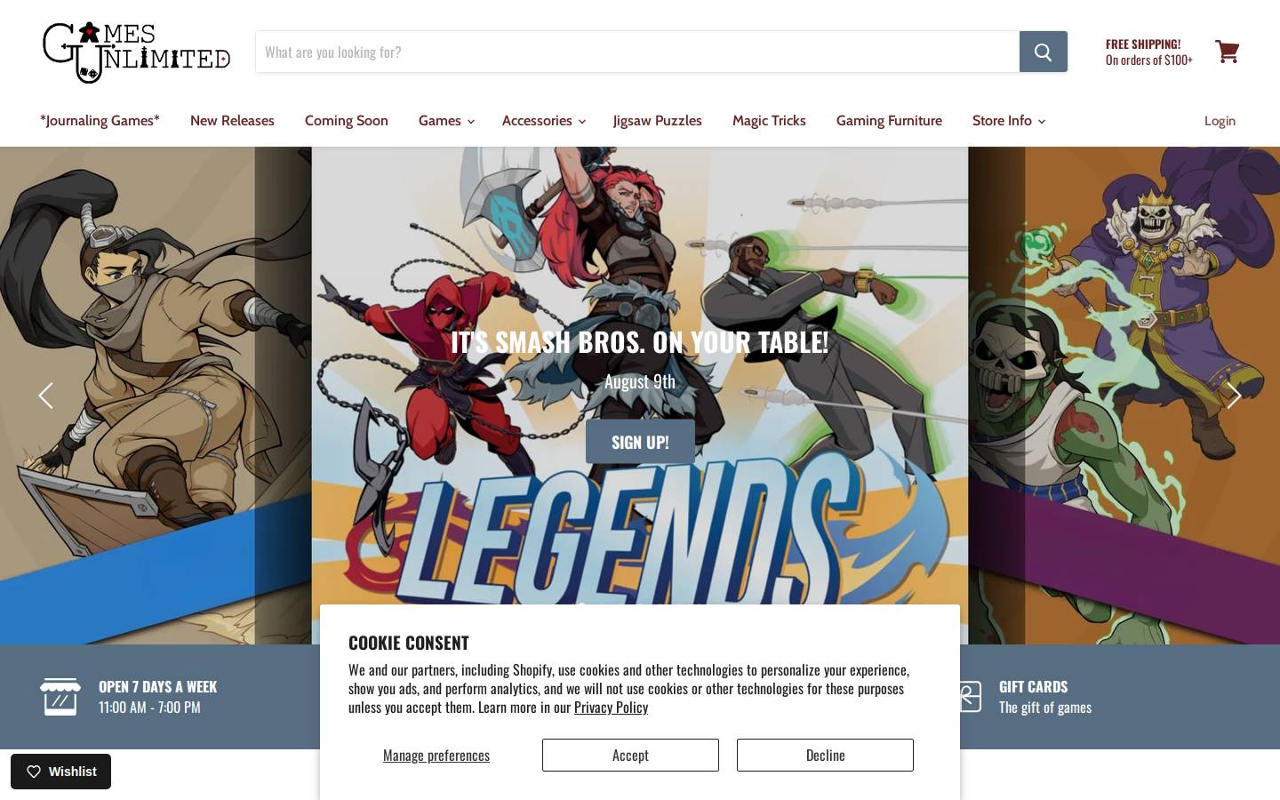 gamesunl.com homepage screenshot