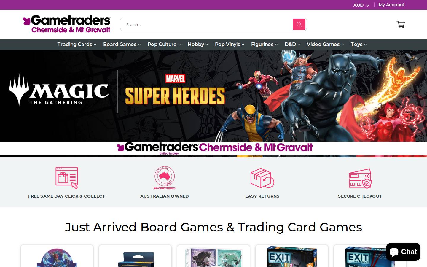 gametraderschermside.com.au homepage screenshot