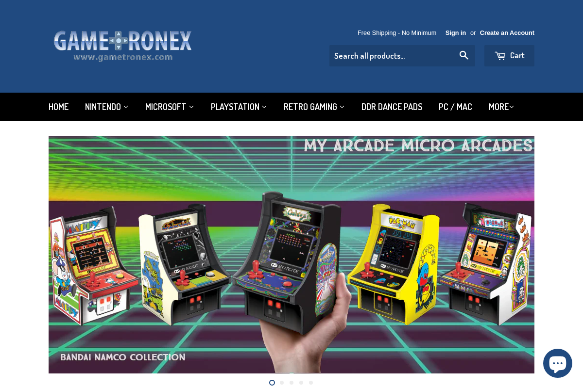 Gametronex.com homepage screenshot