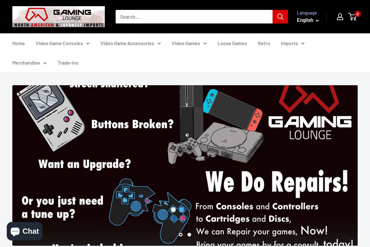 Gamingloungecanada homepage screenshot
