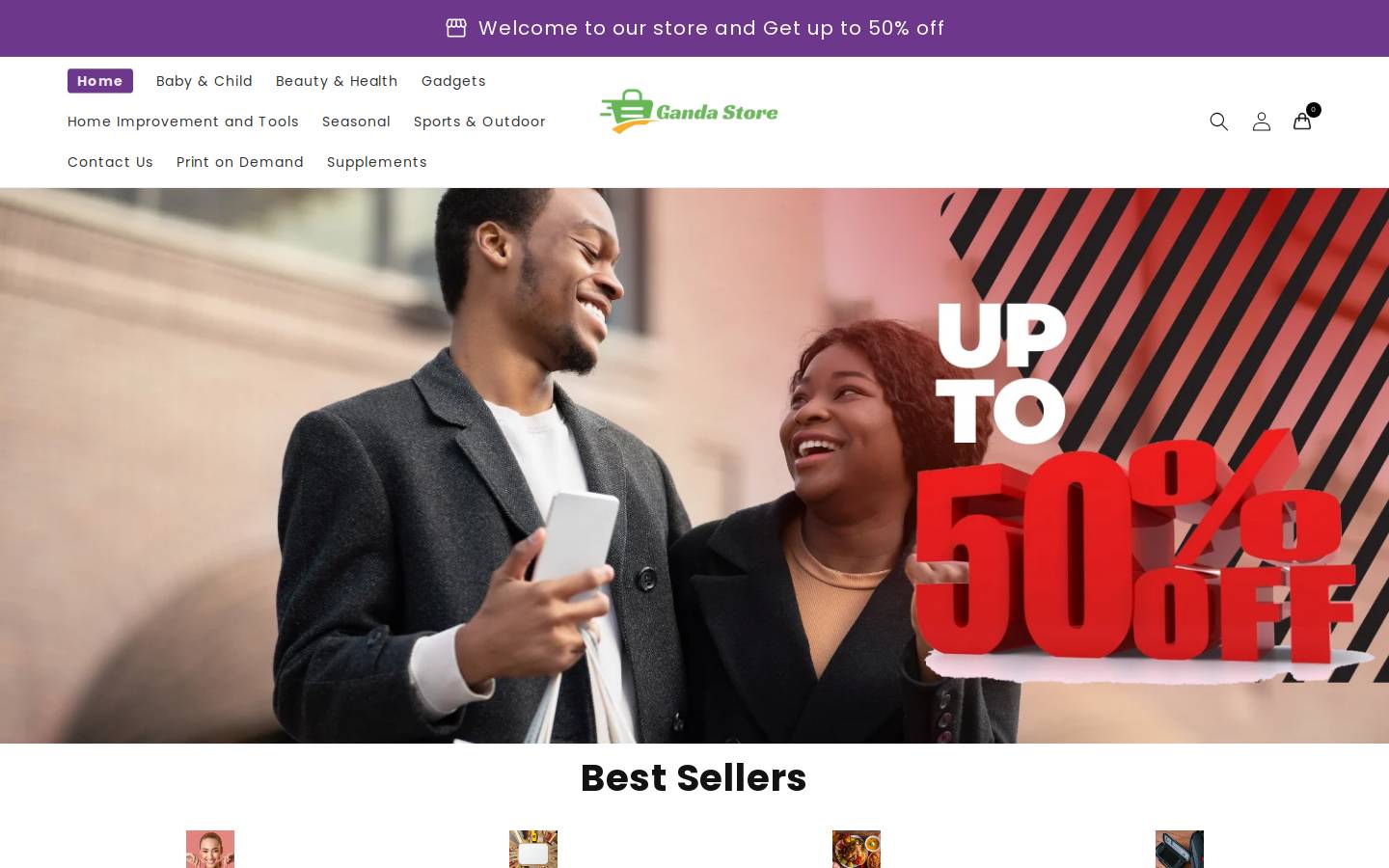 ganda.store homepage screenshot