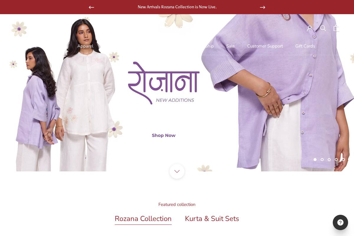 gangafashions.com homepage screenshot