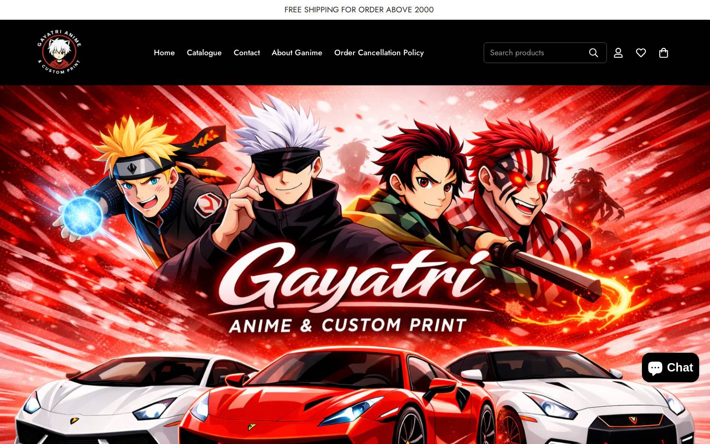 ganime.in homepage screenshot