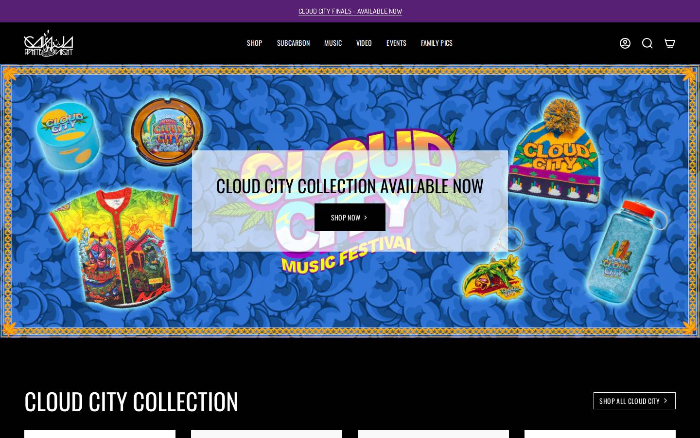 ganjawhitenight.com homepage screenshot
