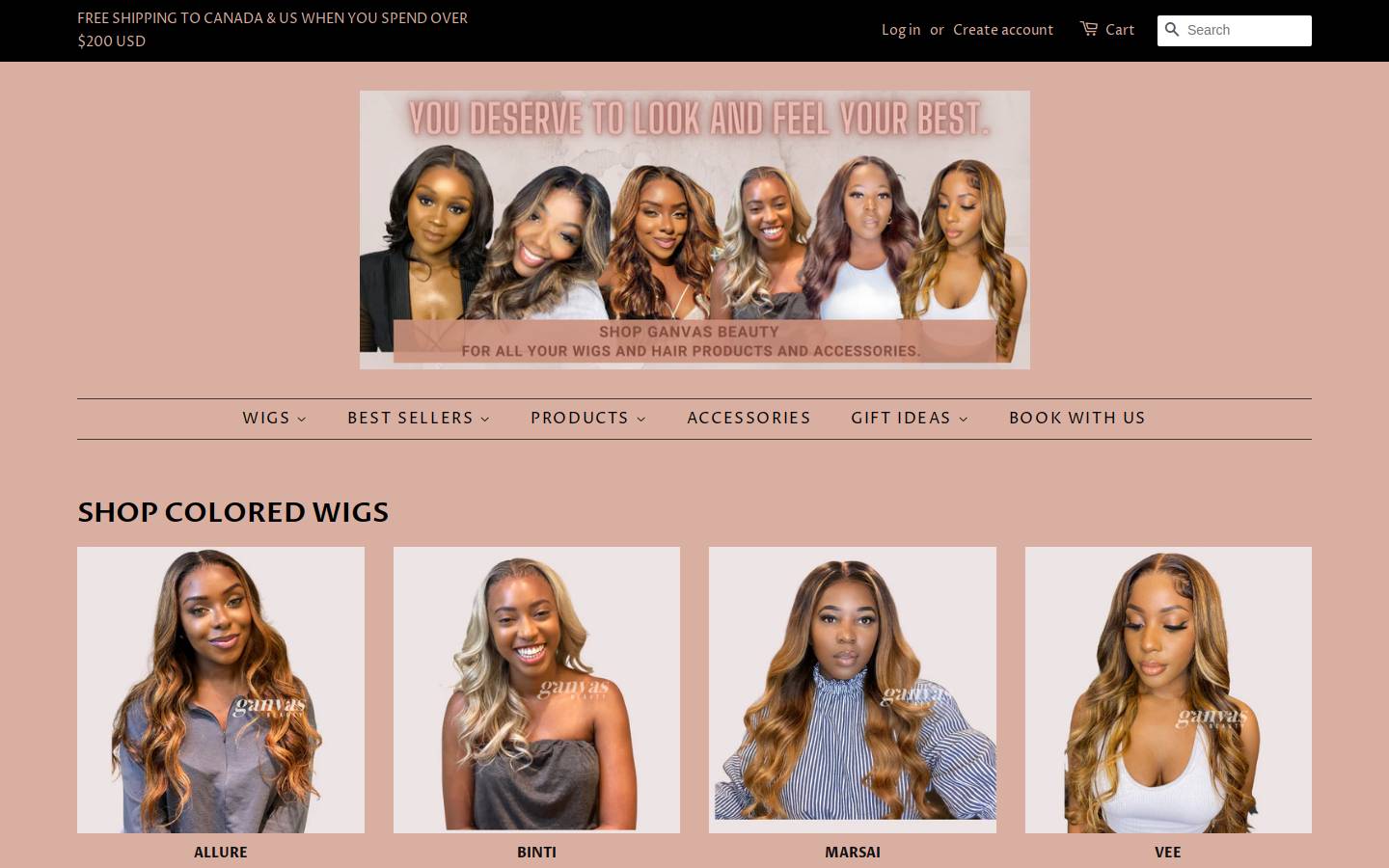 ganvasbeauty.com homepage screenshot