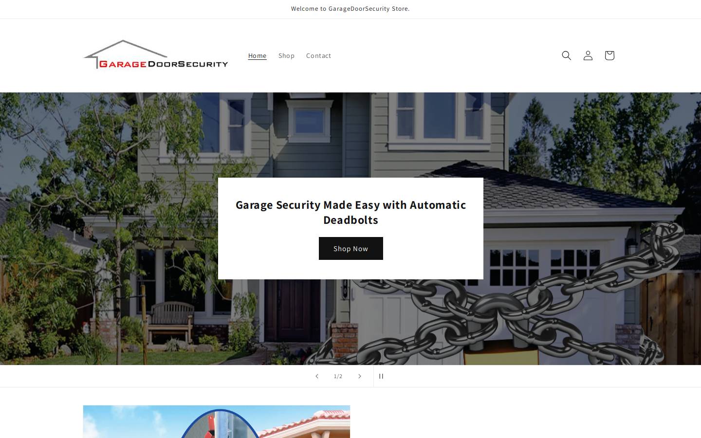 garagedoorsecurity.com homepage screenshot