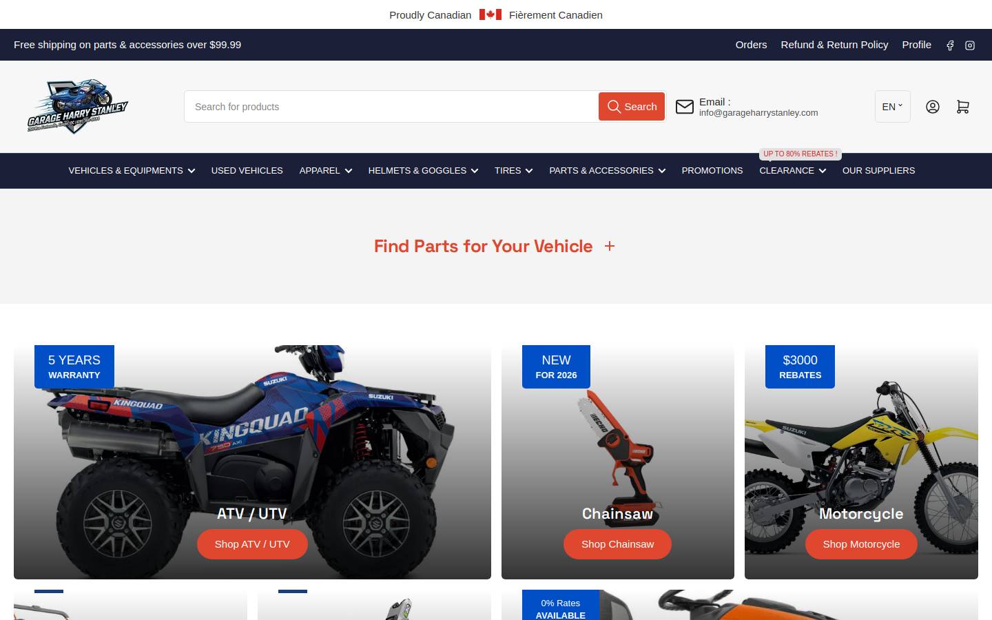 garageharrystanley.com homepage screenshot