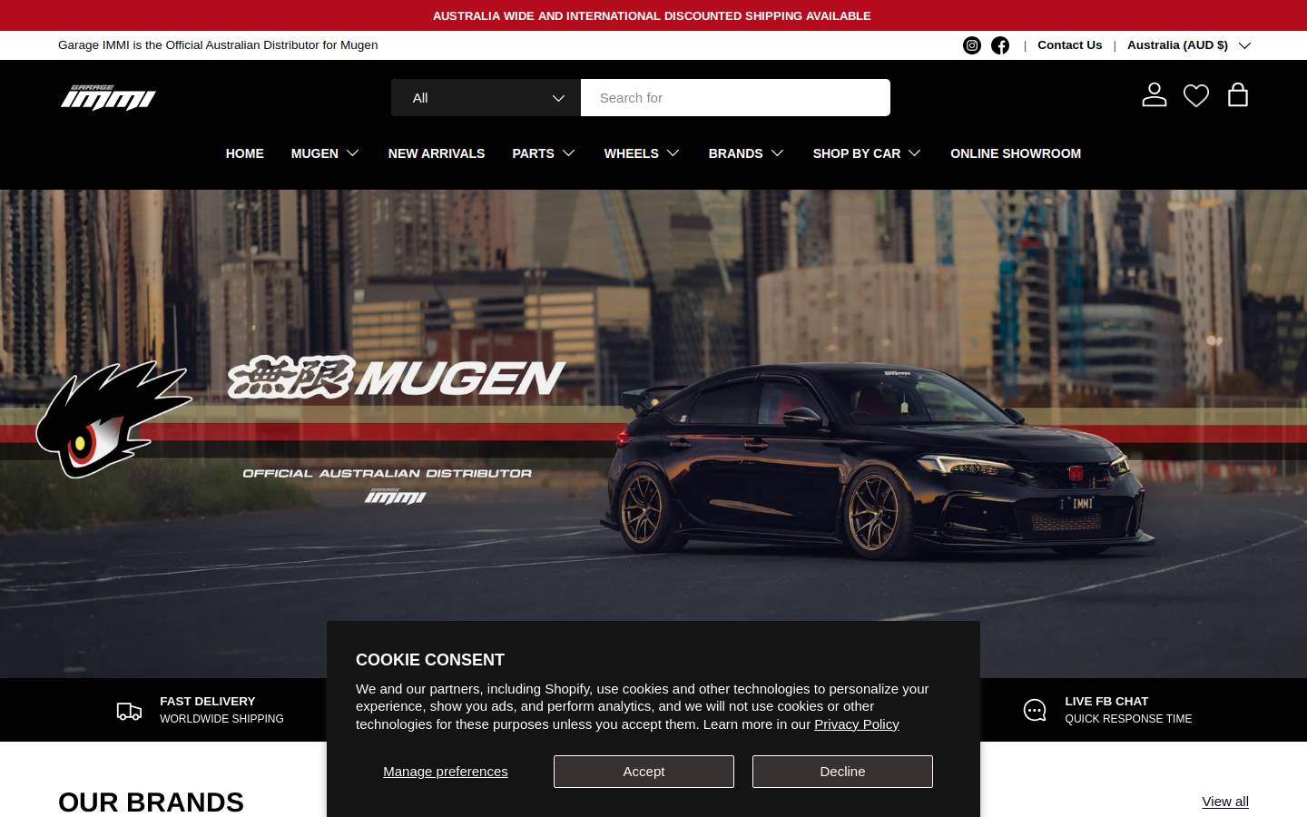 garageimmi.com homepage screenshot