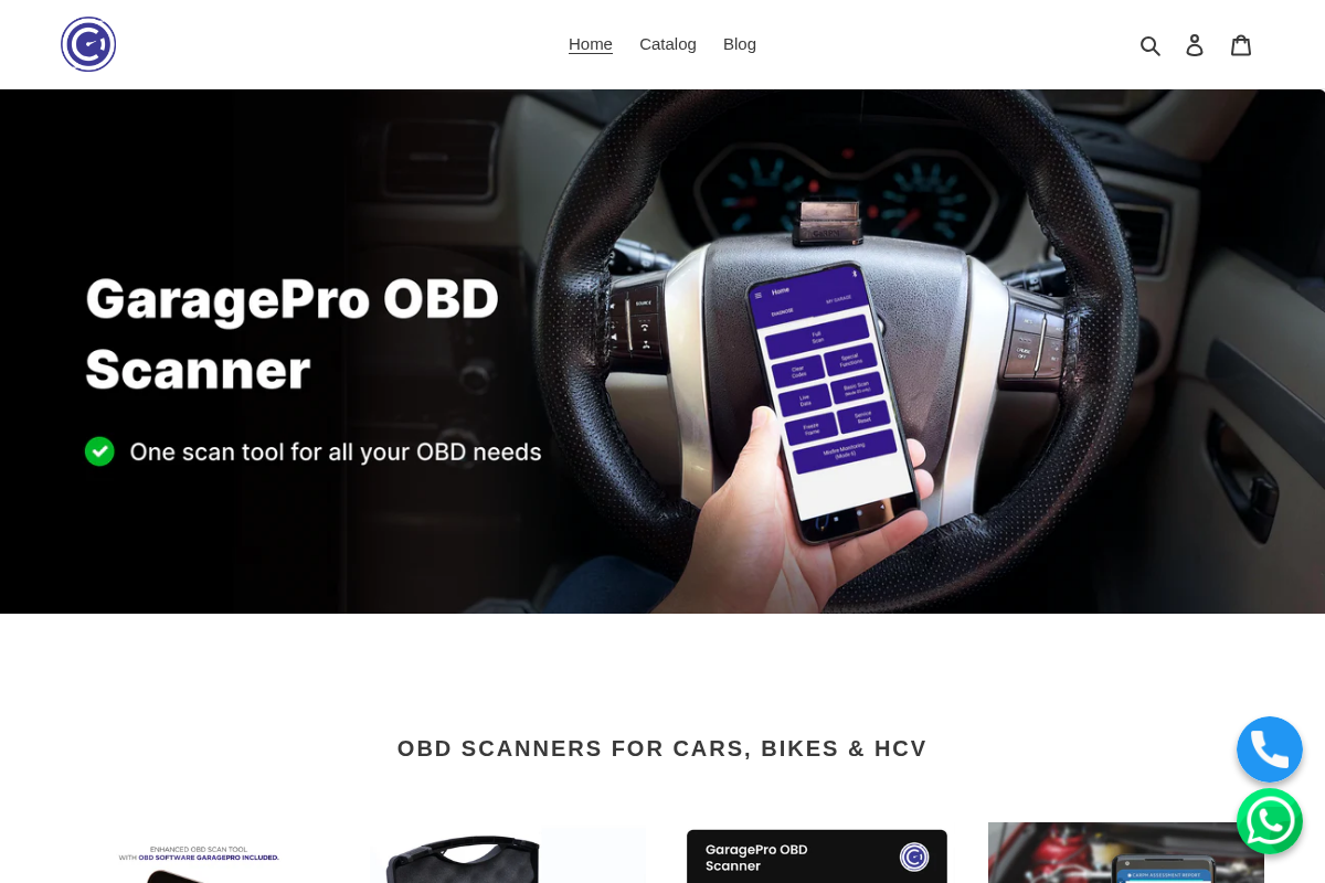 Garage Pro homepage screenshot