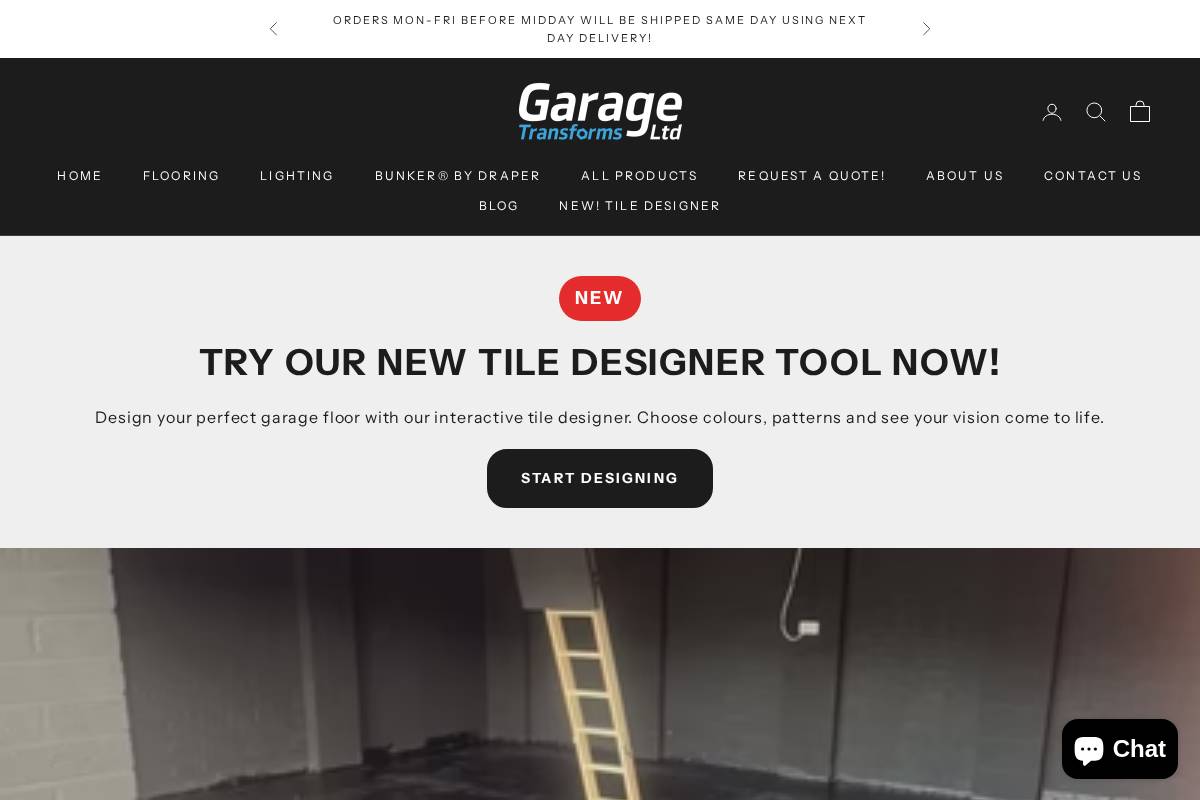 Garagetransforms homepage screenshot