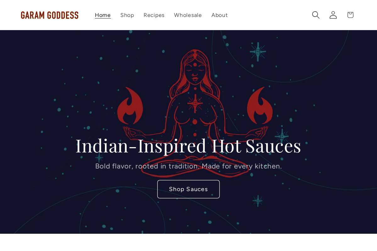 garamgoddess.com homepage screenshot