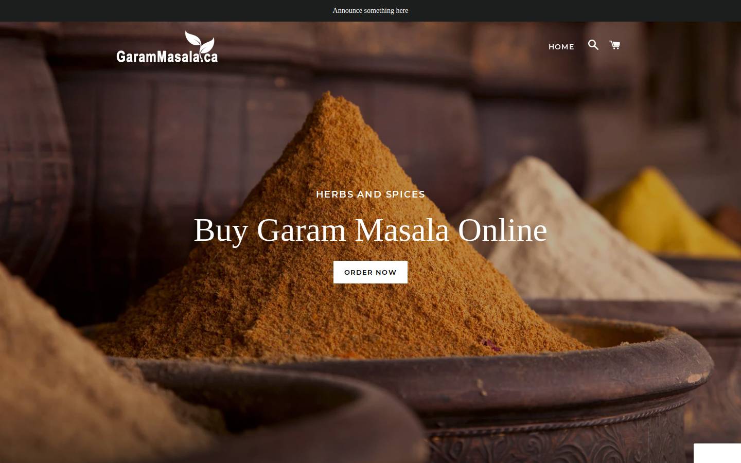 garammasala.ca homepage screenshot