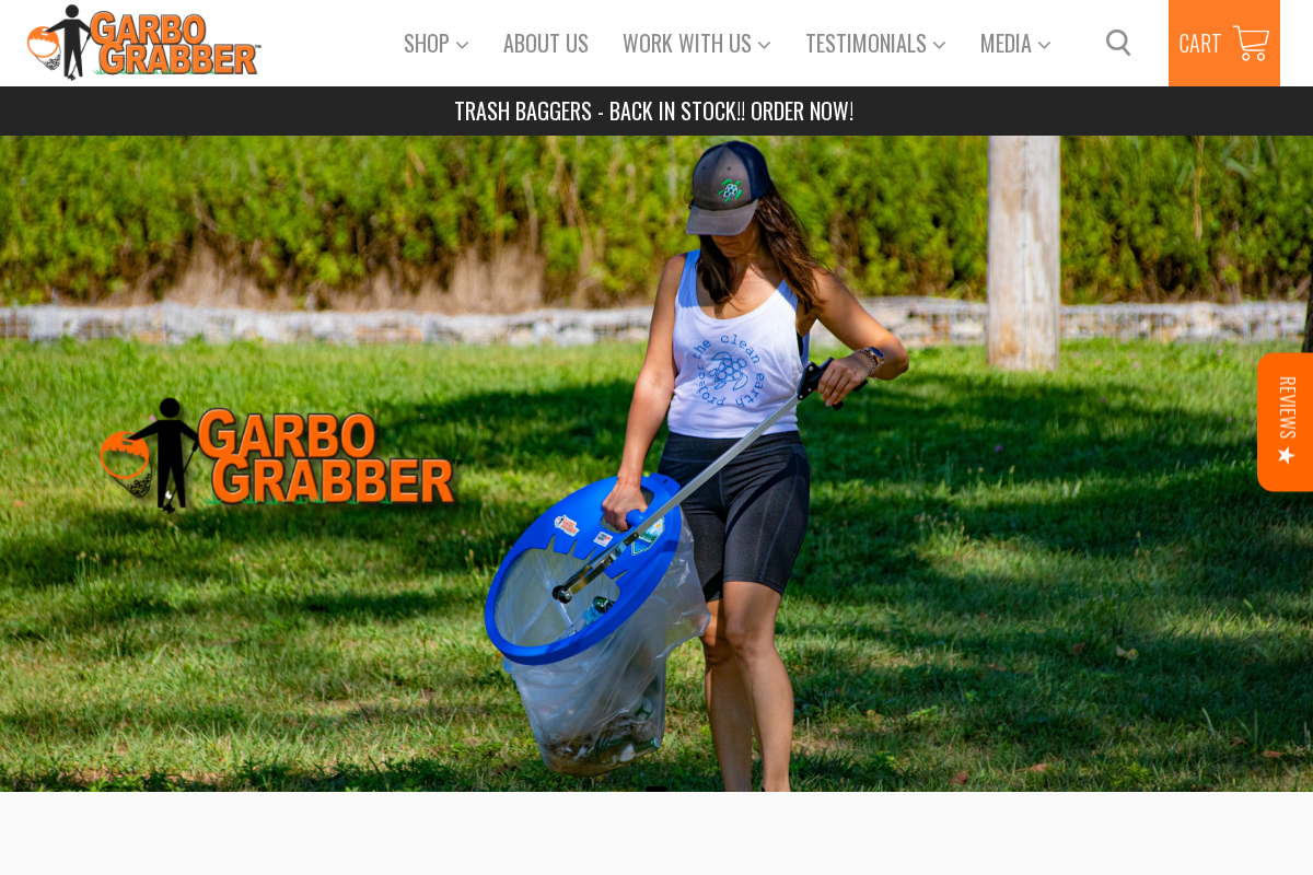 Garbo Grabber homepage screenshot