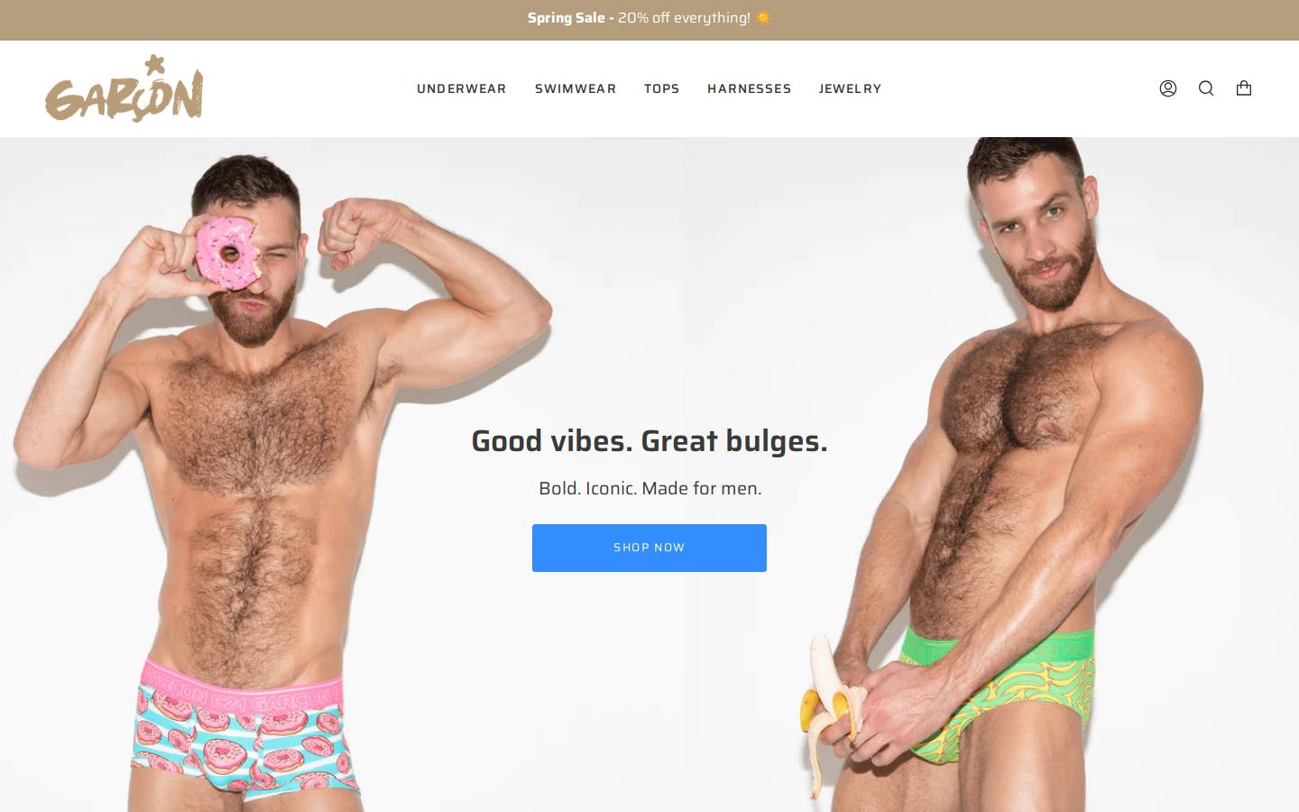 Garçon homepage screenshot