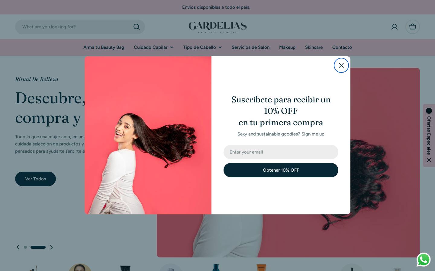gardelias.com homepage screenshot