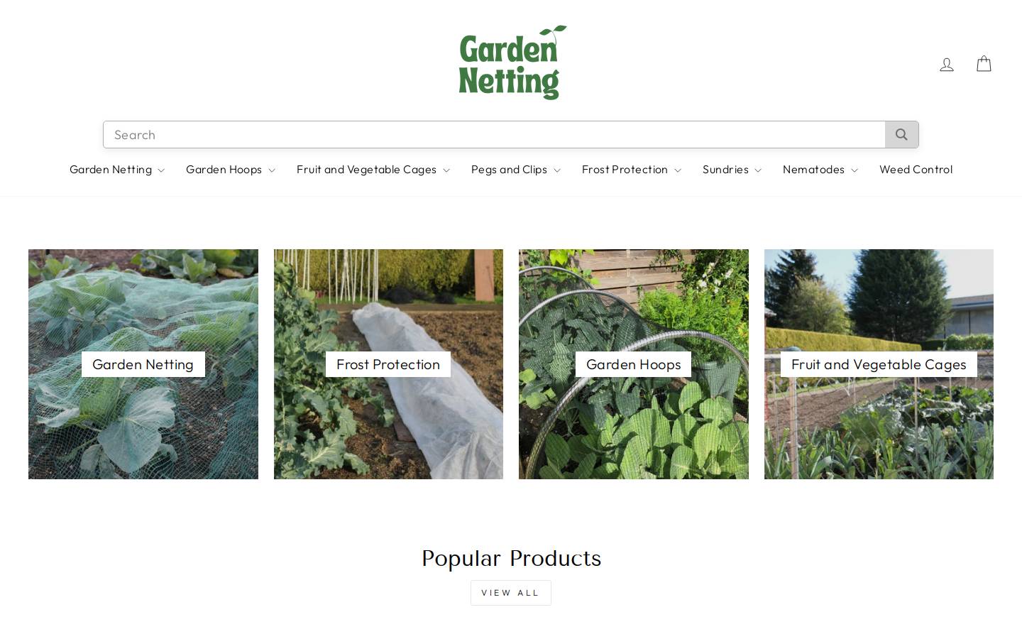 garden-netting.co.uk homepage screenshot