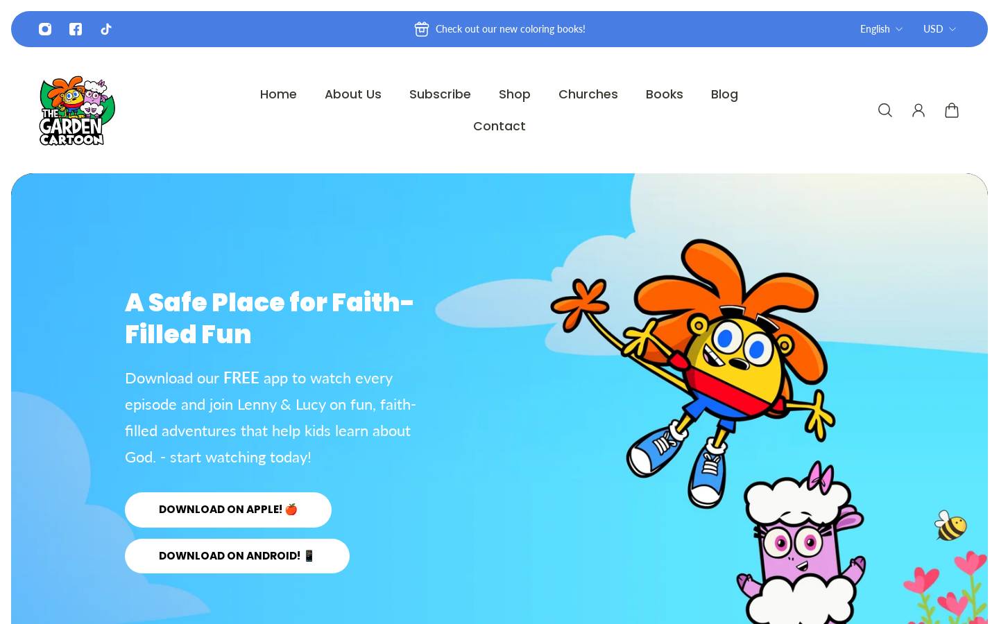 gardencartoon.com homepage screenshot