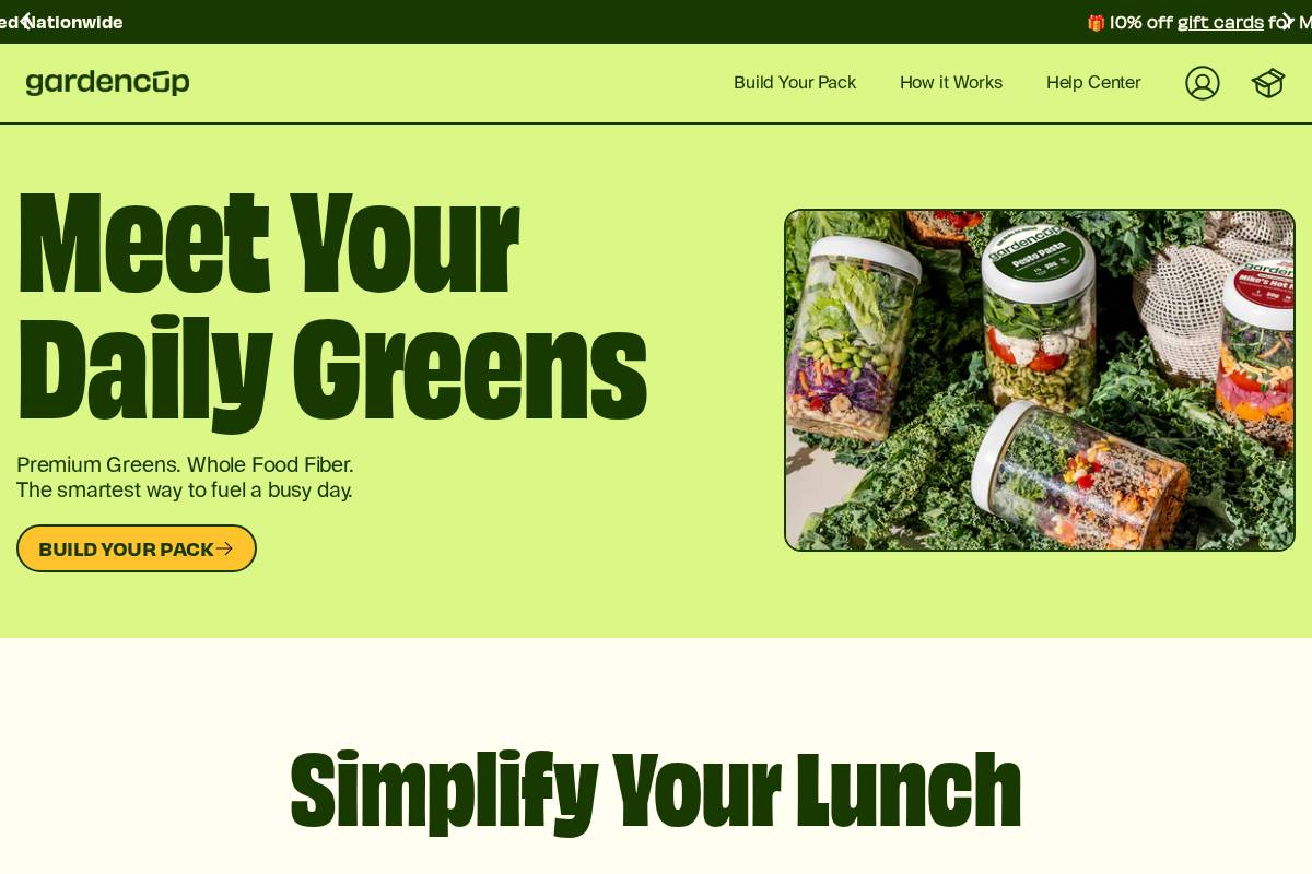 Gardencup homepage screenshot