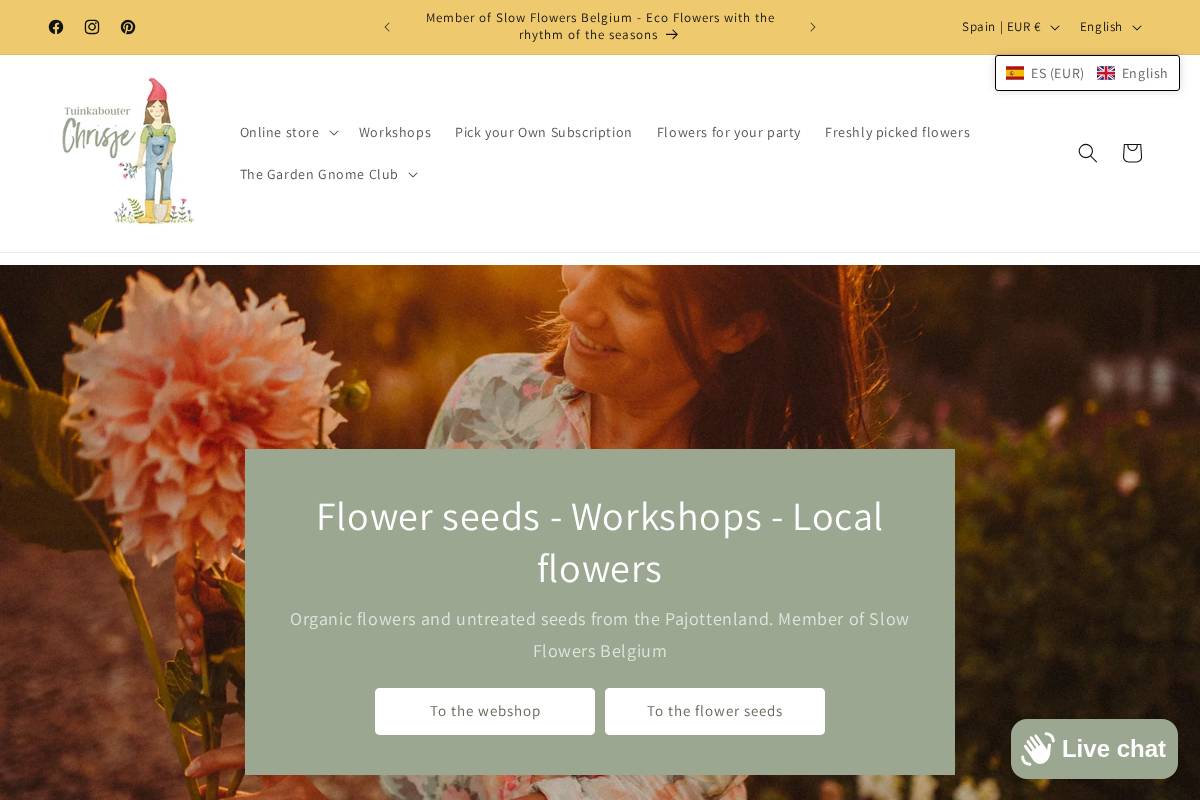 gardengnomechrisje.com homepage screenshot