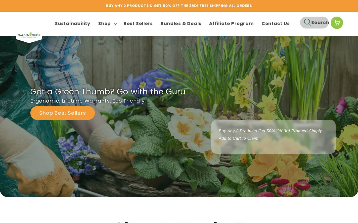 gardengurutools.com homepage screenshot