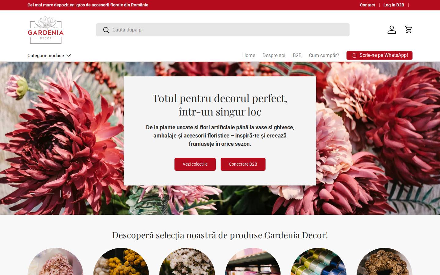 gardeniadecor.ro homepage screenshot