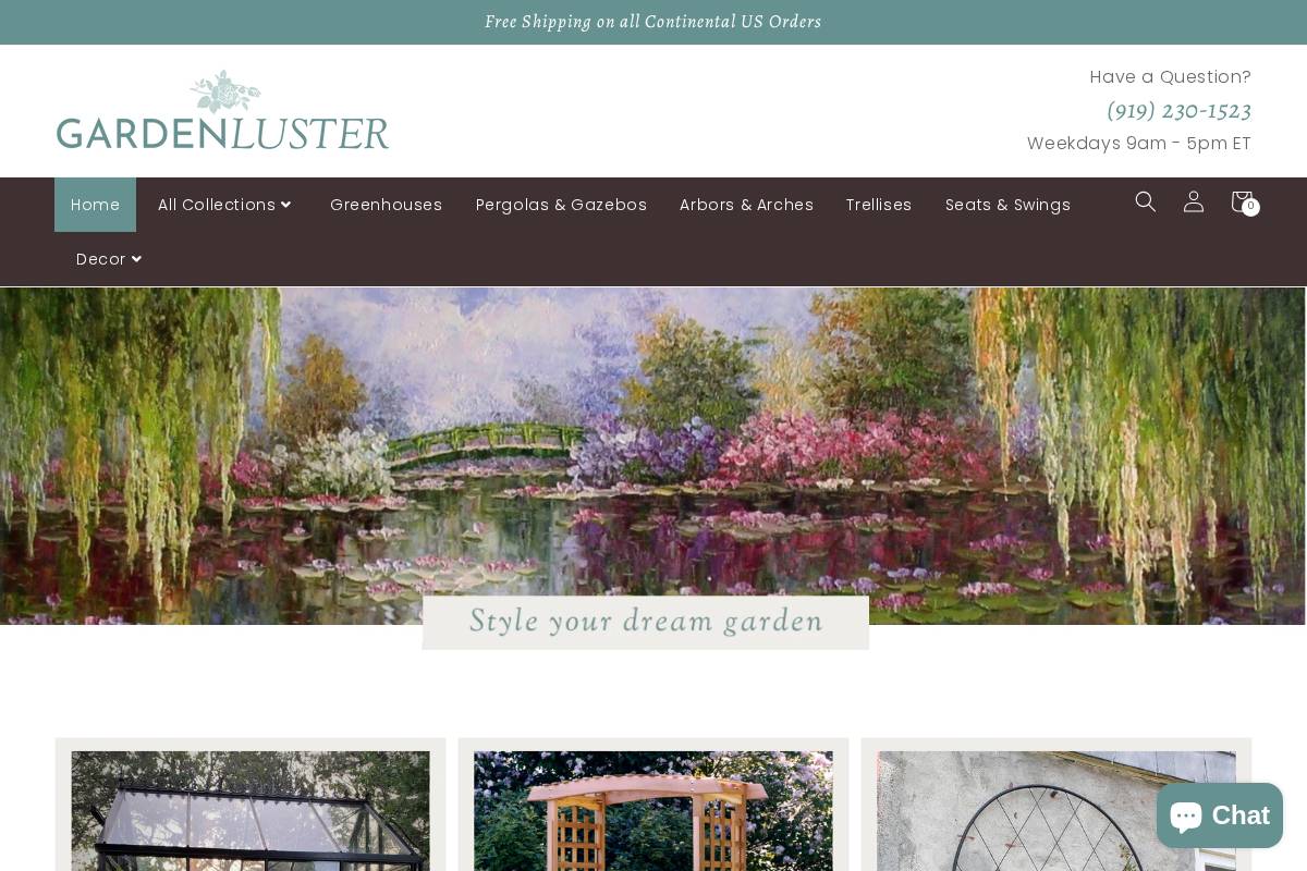 gardenluster.com homepage screenshot