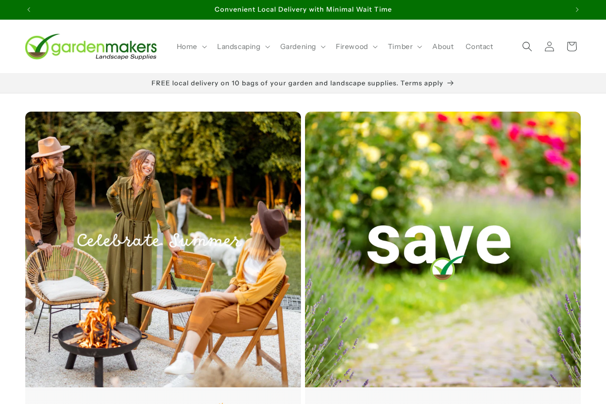 Gardenmakers Landscape Supplies homepage screenshot