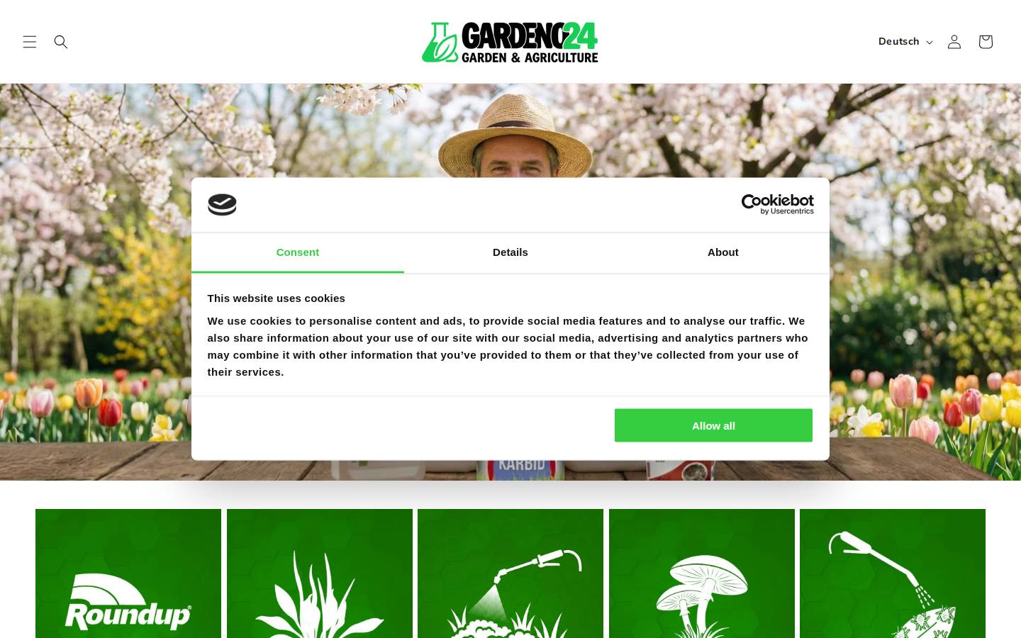 Gardeno24 homepage screenshot