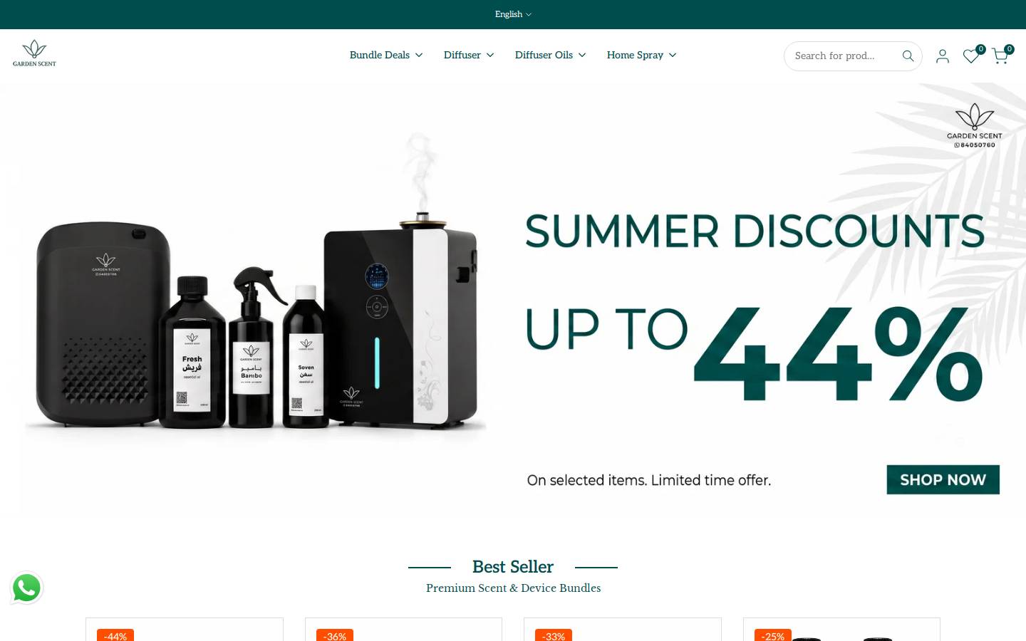 gardenscentkw.com homepage screenshot