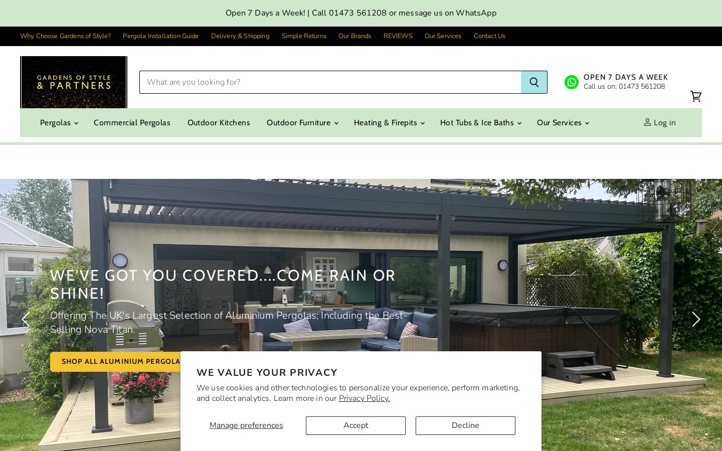 Gardensofstyle homepage screenshot