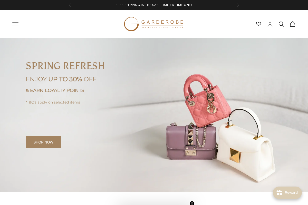 Garderobe homepage screenshot