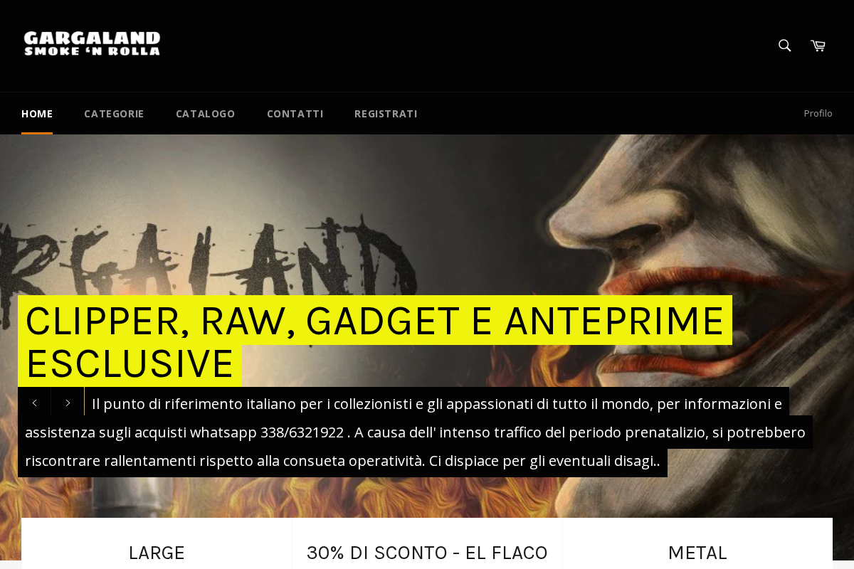 gargaland.com homepage screenshot