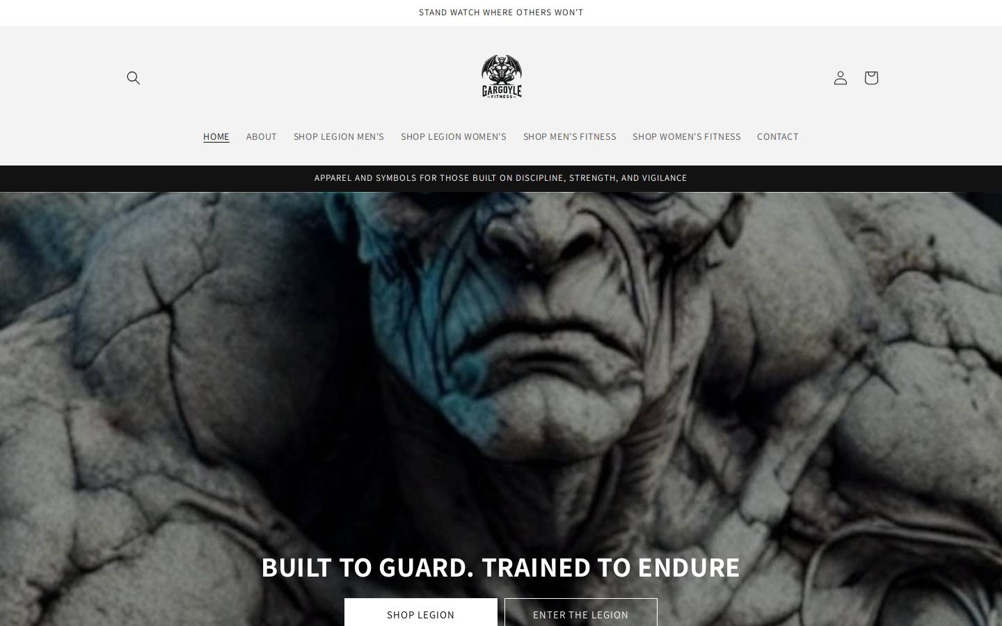 gargoylefitness.com homepage screenshot
