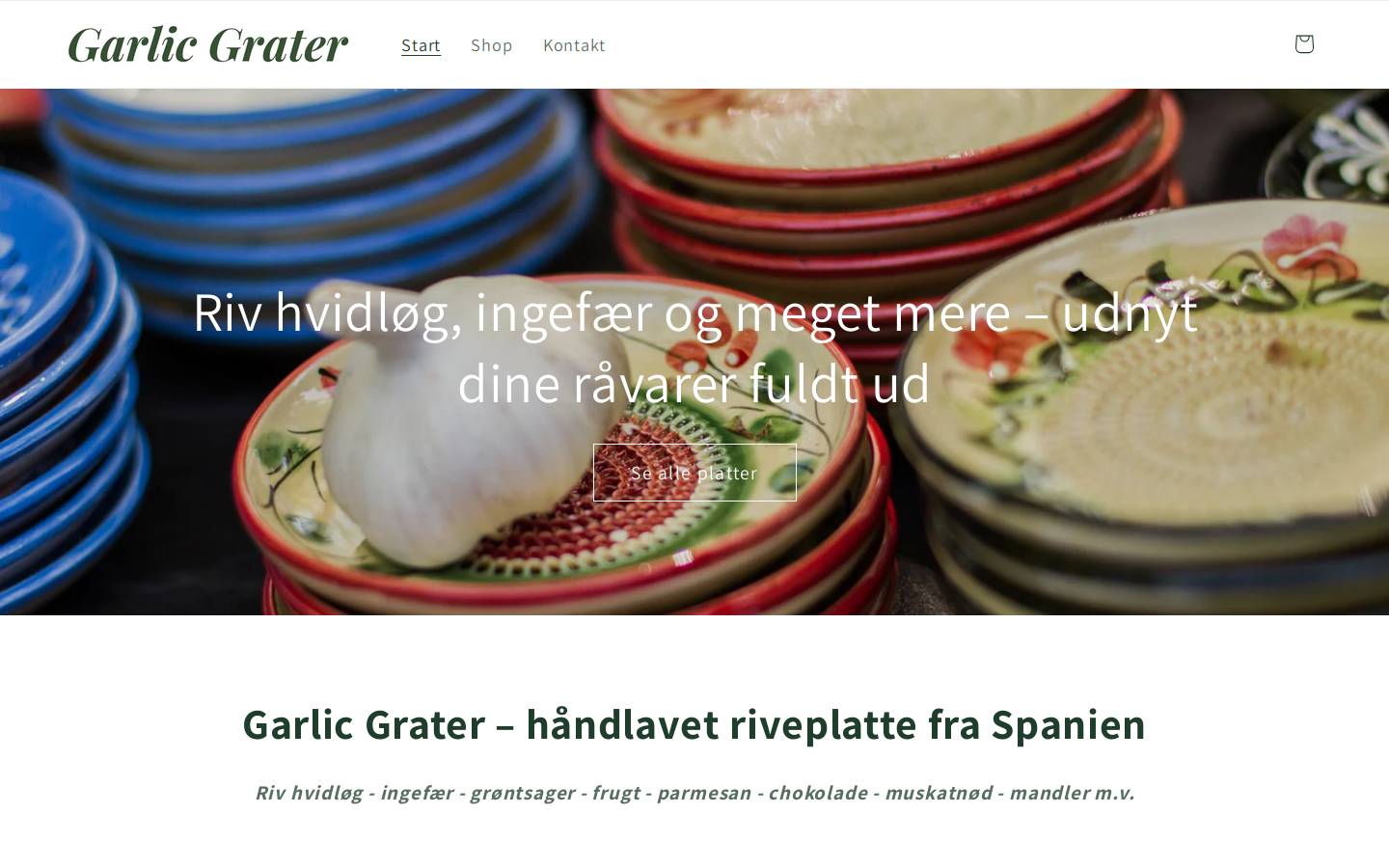 garlicgrater.dk homepage screenshot