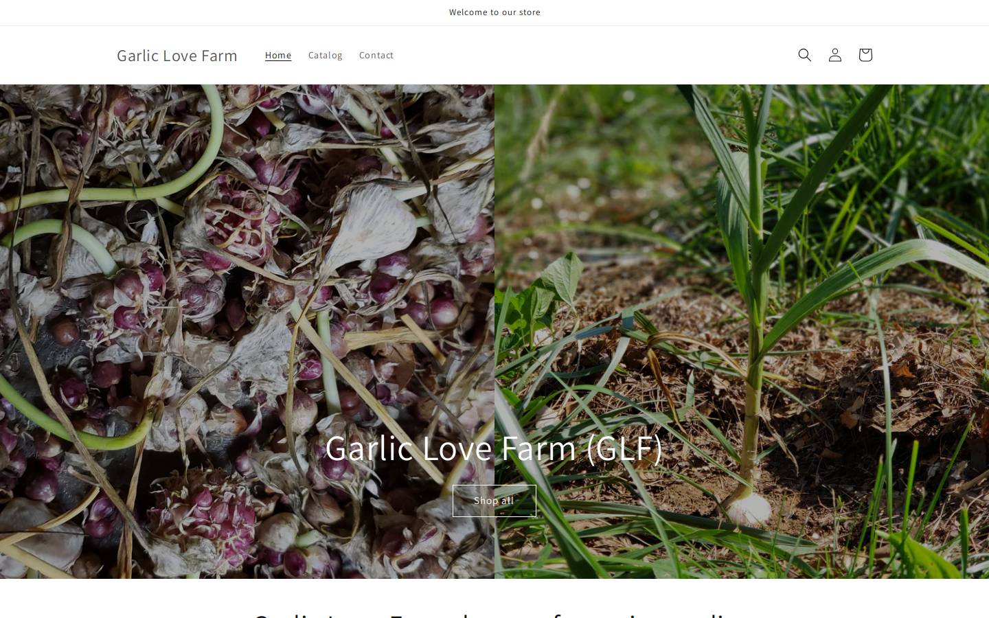 garliclovefarm.com homepage screenshot