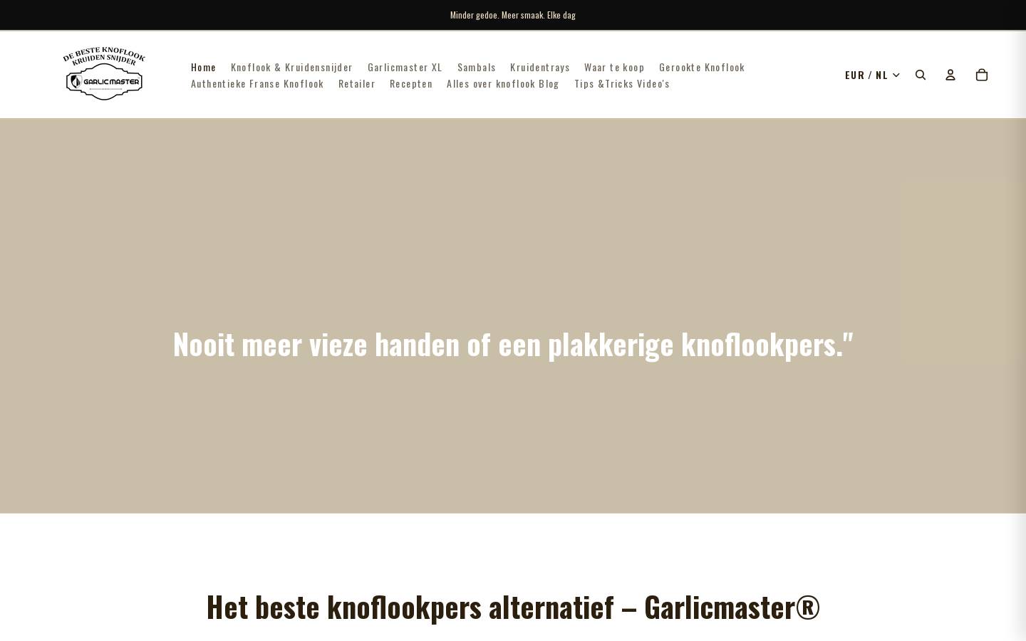 garlicmaster.nl homepage screenshot