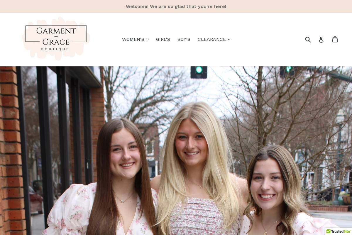garmentandgrace.com homepage screenshot