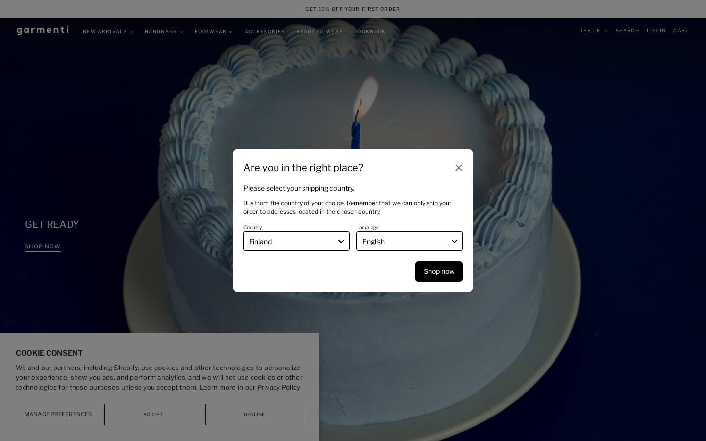 garmentistore.com homepage screenshot