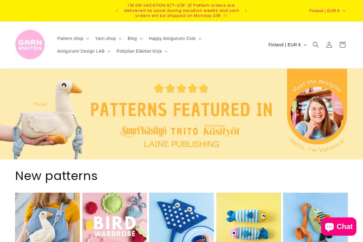 garnknuten.com homepage screenshot