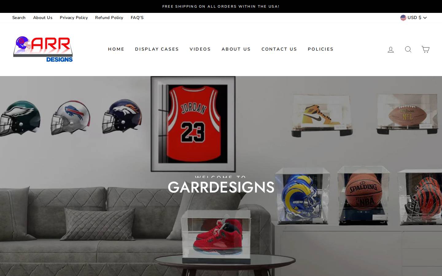 garrdesigns.com homepage screenshot