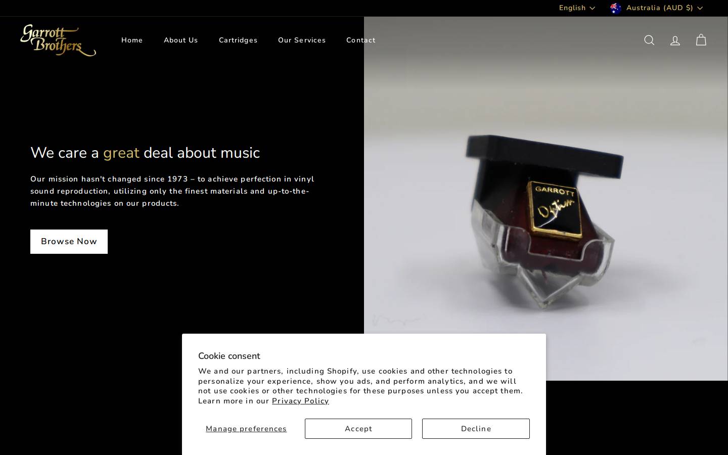 garrottbrothers.com homepage screenshot