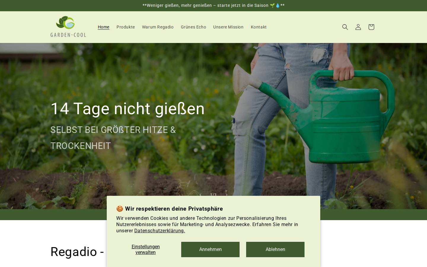 garten.com homepage screenshot