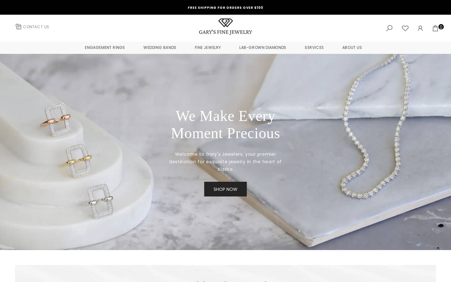 garysfinejewelry.net homepage screenshot