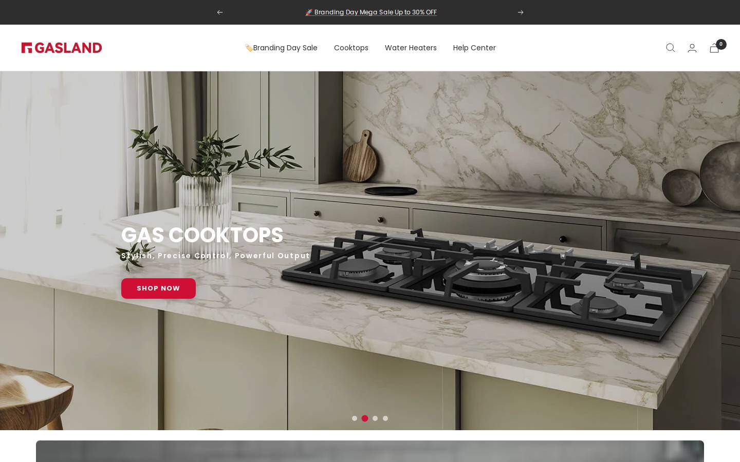 GASLAND chef homepage screenshot