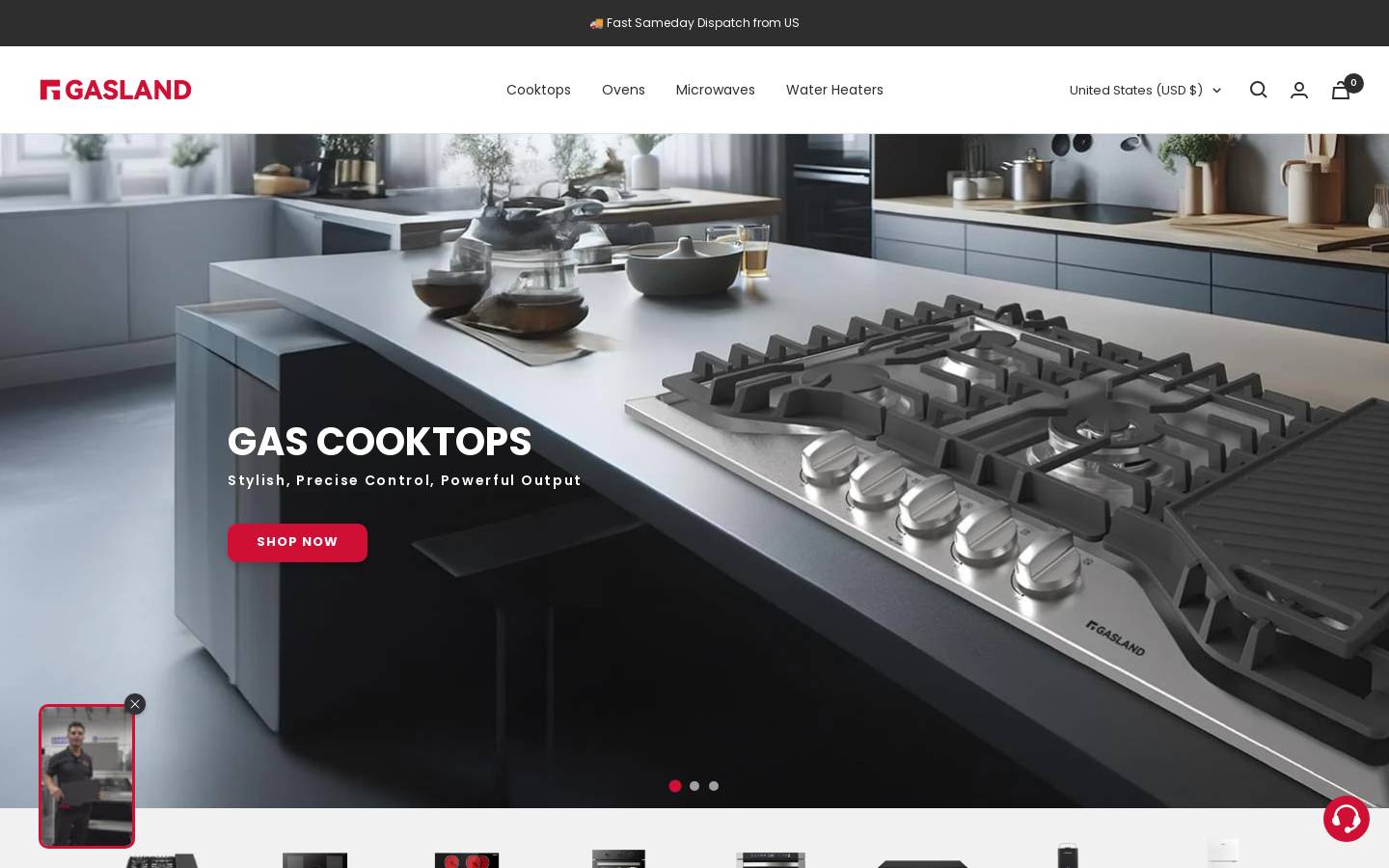 GASLAND chef homepage screenshot