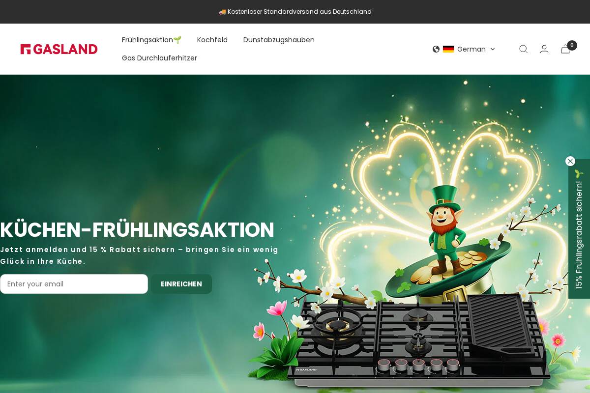 GASLAND chef homepage screenshot