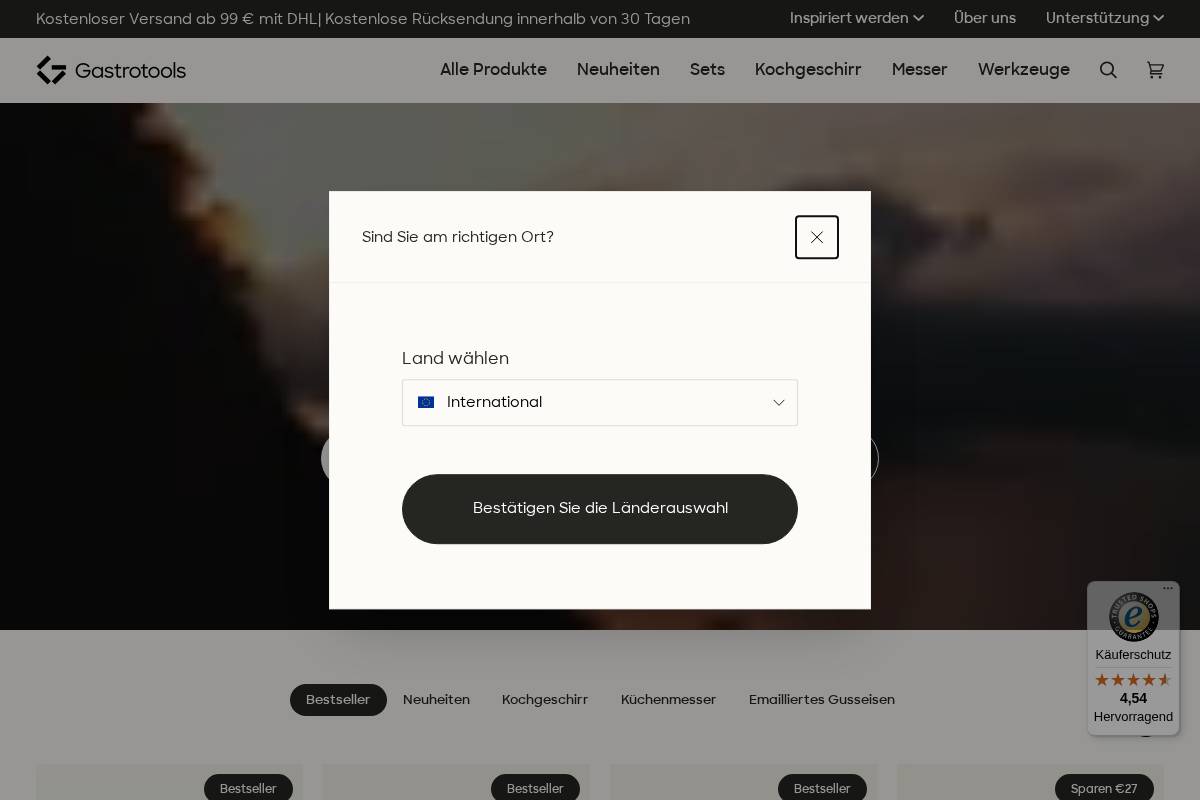 gastrotools.de homepage screenshot